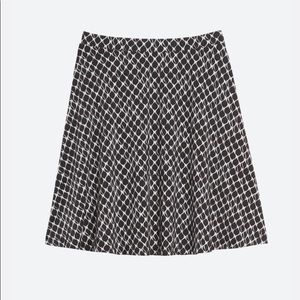 Black White A-line Short Skirt Small Petite PS